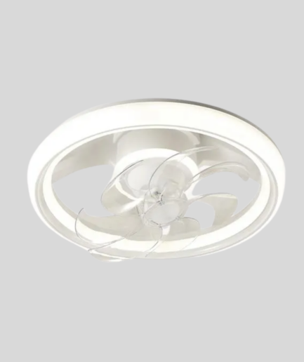 Ventilador e Lustre Oscilante Branco Bivolt